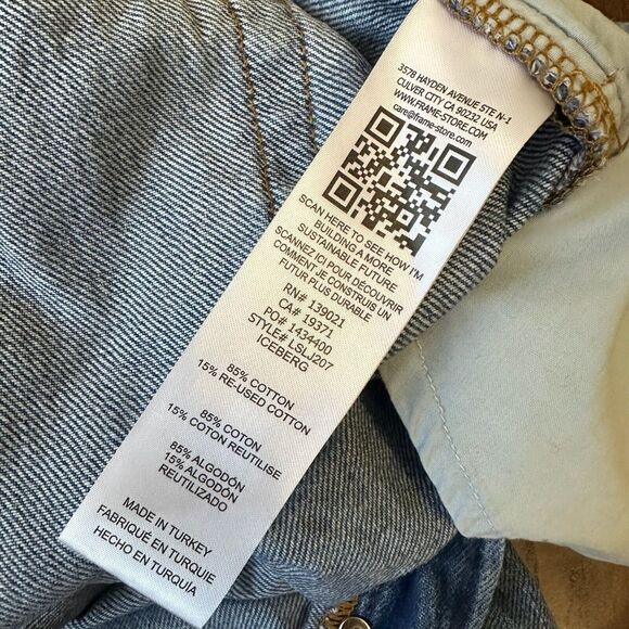 FRAME Le Slouch Straight Leg Low Rise Jeans in Iceberg Distressed - Picture 12 of 15